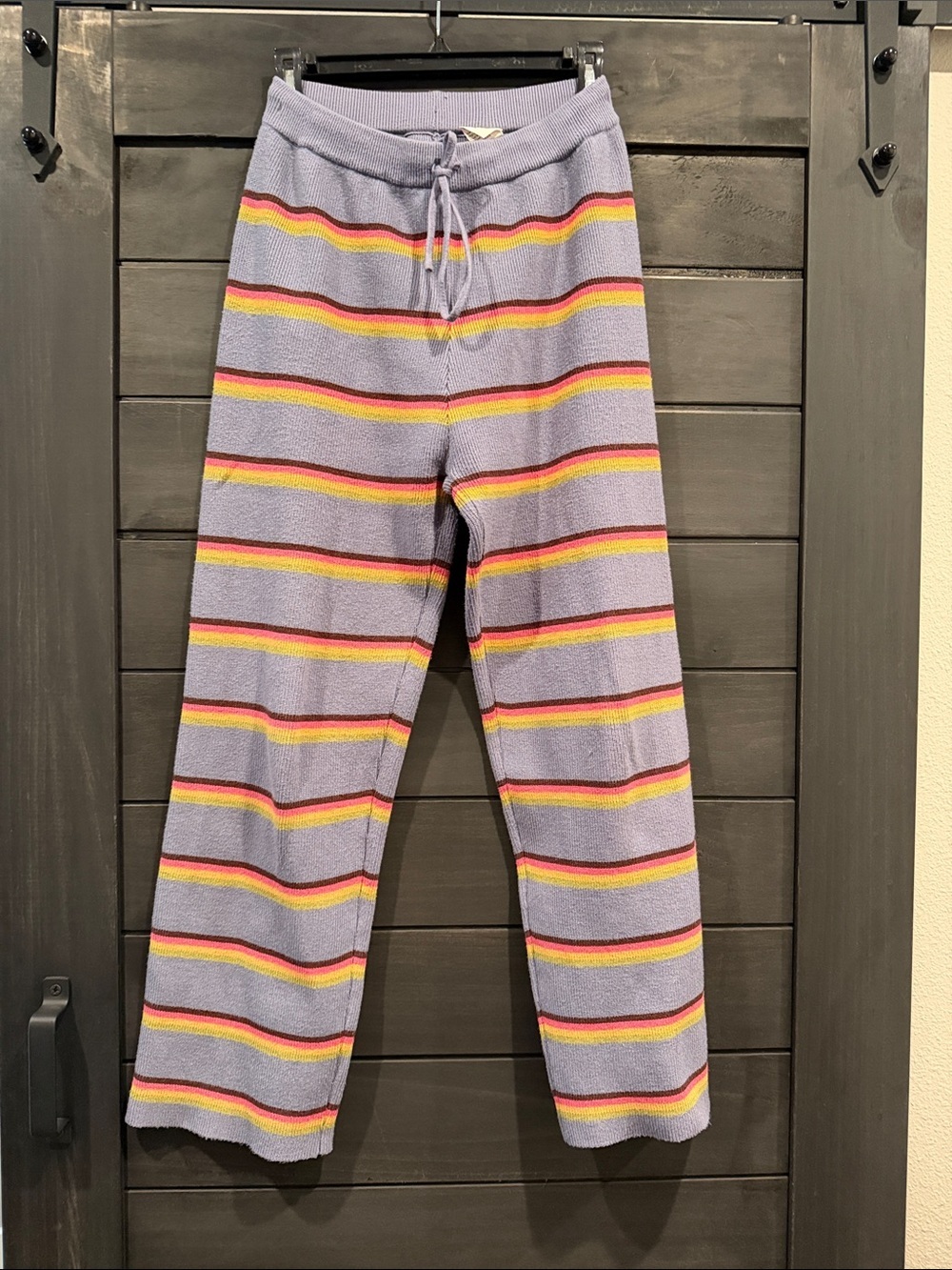 Lavender Striped Knit Lounge Set - Picture 4 of 6
